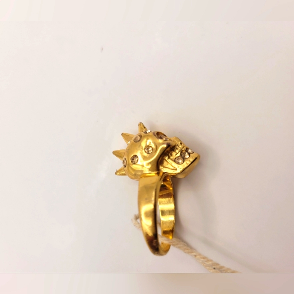 Alexander McQueen Skull Gold Plated Ring